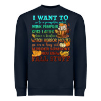 Navy I want to Fall stuff Heavyweight Sweatshirt - NancyCooperArtShop