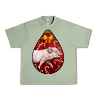 Oil Green christmas pig Urban Heavy Tee - LillyAllenDesigns