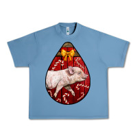 Pebble Blue christmas pig Urban Heavy Tee - LillyAllenDesigns