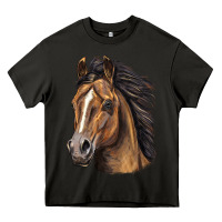 Asphalt quarter horse portrait Heavy Core Tee - LillyAllenDesigns