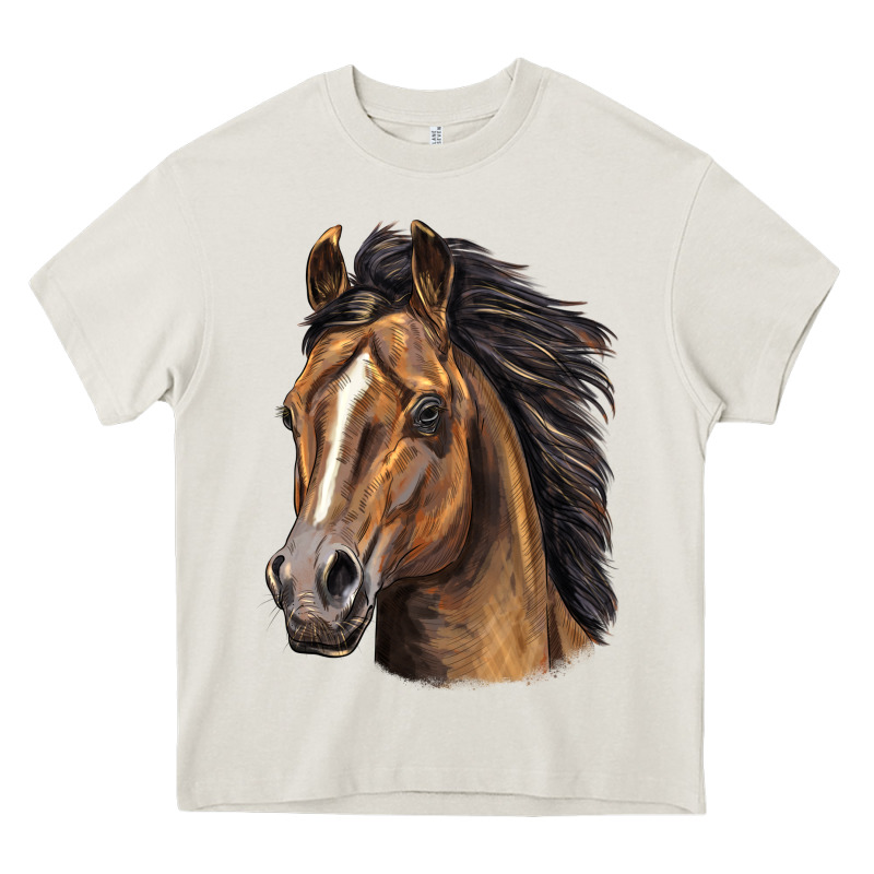 Quarter Horse Portrait Heavy Core Tee by LillyAllenDesigns | Teevron