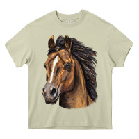 Mossy quarter horse portrait Heavy Core Tee - LillyAllenDesigns