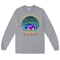 Heather Grey camping The Best Outdoor Activity Is Going Back Inside Long Sleeve Tee - Bettercallsaul