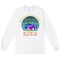 White camping The Best Outdoor Activity Is Going Back Inside Long Sleeve Tee - Bettercallsaul