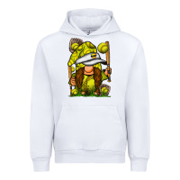 White softball gnome Urban Hoodie - SublimationCraftShop
