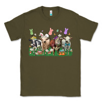 Army Green easter cow Classic Tee - LillyAllenDesigns