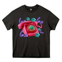 Asphalt love balloons and pink valentines telephone Heavy Core Tee - AdoDesignShop