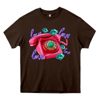 Chocolate Brown love balloons and pink valentines telephone Heavy Core Tee - AdoDesignShop