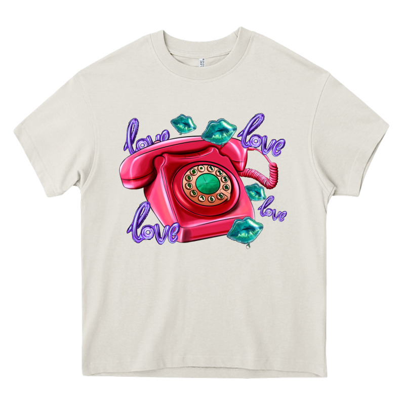 Love Balloons And Pink Valentines Telephone Heavy Core Tee by AdoDesignShop | Teevron
