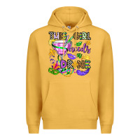 Mustard this girl needs a drink Premium Hoodie - OliviaCreatesArt