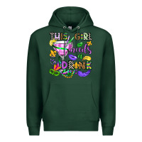 Sports Green this girl needs a drink Premium Hoodie - OliviaCreatesArt