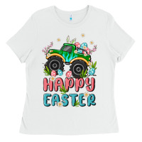 White easter monster truck Ladies Tee - MaliasSmallBusiness