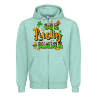 Seafoam One lucky Mama St. Patrick's Day Zipper Hoodie - CowGirlArtShop