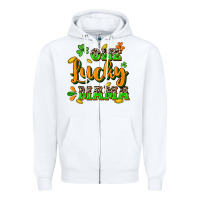 White One lucky Mama St. Patrick's Day Zipper Hoodie - CowGirlArtShop
