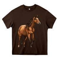 Chocolate Brown Quarter Horse Heavy Core Tee - LillyAllenDesigns