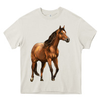 Cream Quarter Horse Heavy Core Tee - LillyAllenDesigns