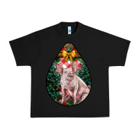 Black christmas pig Urban Heavy Tee - LillyAllenDesigns