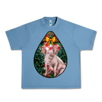Pebble Blue christmas pig Urban Heavy Tee - LillyAllenDesigns