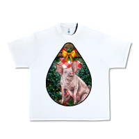 White christmas pig Urban Heavy Tee - LillyAllenDesigns