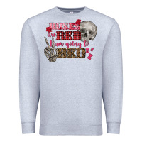 Heather Grey Valentine's Day Roses Are Red I Am Going To Bed Premium Sweatshirt - FaDigitalArtStudio