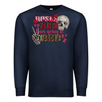 Navy Valentine's Day Roses Are Red I Am Going To Bed Premium Sweatshirt - FaDigitalArtStudio