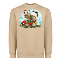Mushroom army boots christmas Heavyweight Sweatshirt - texasbilliewilder