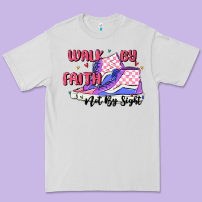 Walk By Faith Premium Tee Designed By Maliassmallbusiness