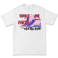White walk by faith Premium Tee - MaliasSmallBusiness