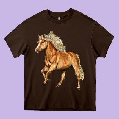 Haflinger Horse Heavy Core Tee Designed By Lillyallendesigns