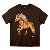 Chocolate Brown Haflinger Horse Heavy Core Tee - LillyAllenDesigns