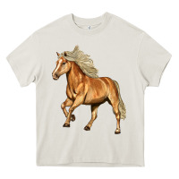 Cream Haflinger Horse Heavy Core Tee - LillyAllenDesigns
