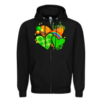 Black St. Patrick's Day hearts St. Patricks day Zipper Hoodie - HowdyJamesFarm