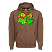 Chestnut St. Patrick's Day hearts St. Patricks day Zipper Hoodie - HowdyJamesFarm
