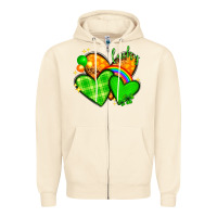 Sandshell St. Patrick's Day hearts St. Patricks day Zipper Hoodie - HowdyJamesFarm