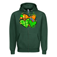 Sports Green St. Patrick's Day hearts St. Patricks day Zipper Hoodie - HowdyJamesFarm