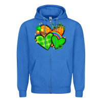 True Royal St. Patrick's Day hearts St. Patricks day Zipper Hoodie - HowdyJamesFarm
