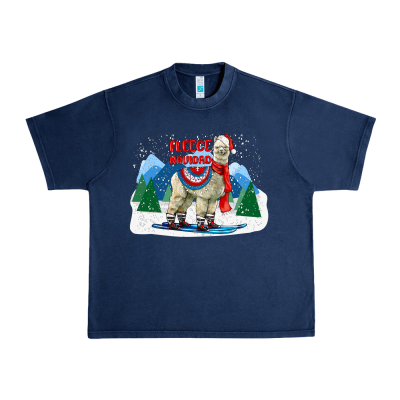 Fleece Navidad Alpaca Mountains Urban Heavy Tee by LillyAllenDesigns | Teevron