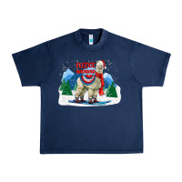 Navy fleece navidad alpaca mountains Urban Heavy Tee - LillyAllenDesigns