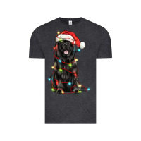 Vintage Black christmas newfoundland dog Vintage Tee - LillyAllenDesigns