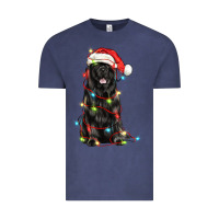 Vintage Denim christmas newfoundland dog Vintage Tee - LillyAllenDesigns