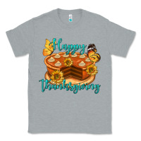 Heather Grey Happy Thanksgiving Pumpkin Pie Classic Tee - LillyAllenDesigns