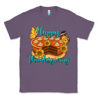 Lavender Happy Thanksgiving Pumpkin Pie Classic Tee - LillyAllenDesigns
