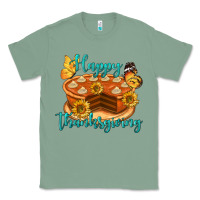 Sage Happy Thanksgiving Pumpkin Pie Classic Tee - LillyAllenDesigns