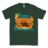 Sports Green Happy Thanksgiving Pumpkin Pie Classic Tee - LillyAllenDesigns