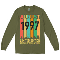 Army Green August 1997 23 Years Old 23rd Birthday Long Sleeve Tee - Bettercallsaul