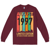 Burgundy August 1997 23 Years Old 23rd Birthday Long Sleeve Tee - Bettercallsaul