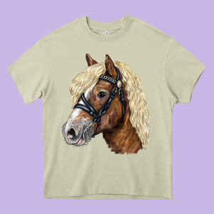 Haflinger Avelignese Horse Heavy Core Tee Designed By Lillyallendesigns