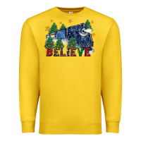 Lemon believe polar express christmas trees Premium Sweatshirt - FaDigitalArtStudio