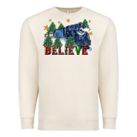 Sandshell believe polar express christmas trees Premium Sweatshirt - FaDigitalArtStudio