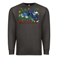 Smoke believe polar express christmas trees Premium Sweatshirt - FaDigitalArtStudio